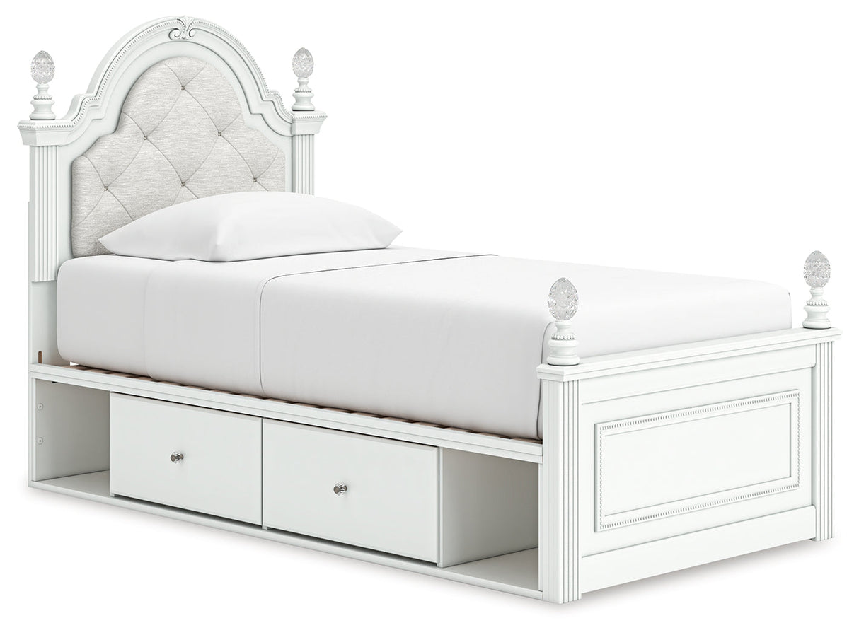Kozlani White Twin Storage Bedroom Set by Ashley at Eve Furniture