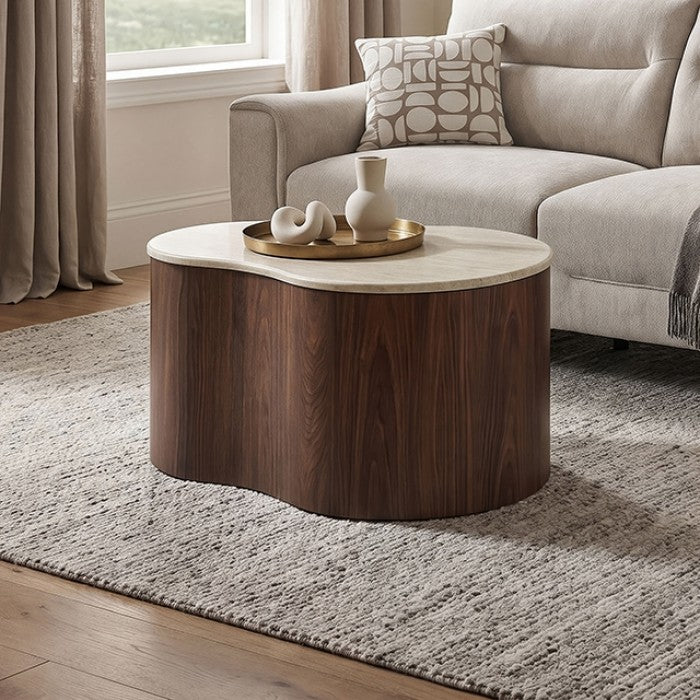 Kozma Walnut Medium Coffee Table by Furniture of America at Eve Furniture