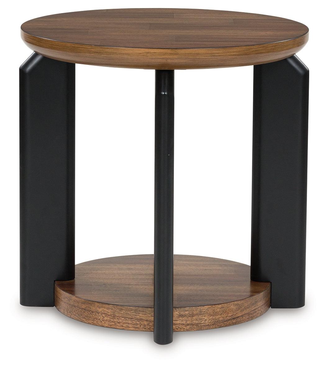 Kraeburn Brown/Black End Table by Ashley at Eve Furniture