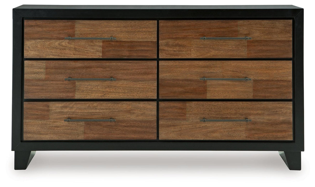 Kraeburn Brown/Black Dresser by Ashley at Eve Furniture