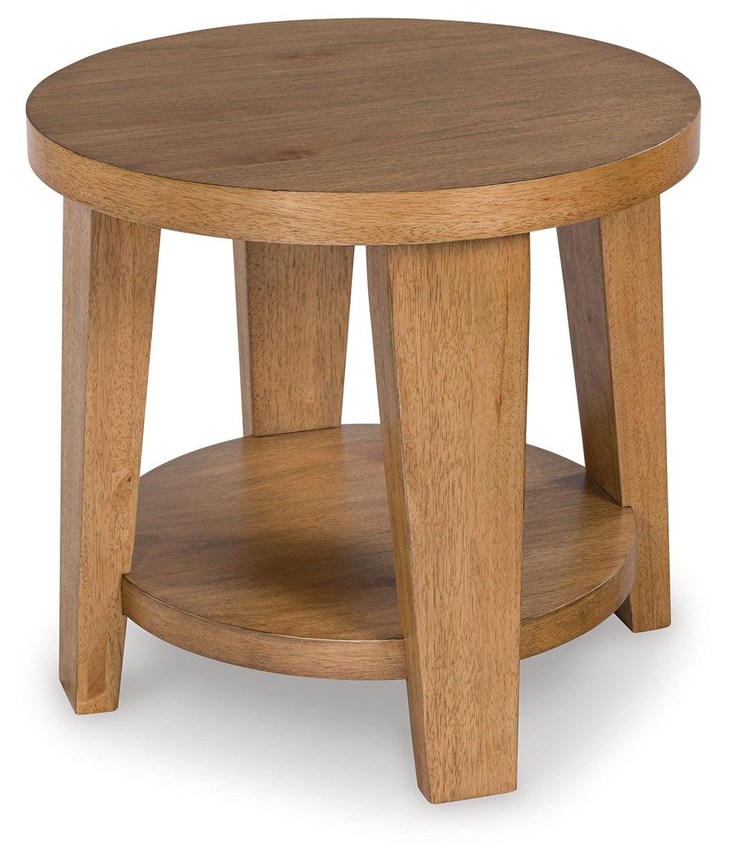 Kristiland Light Brown End Table by Ashley at Eve Furniture