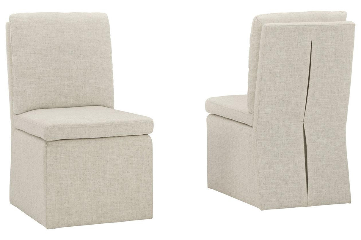 Krystanza Oatmeal Dining Chair, Set of 2 by Ashley at Eve Furniture