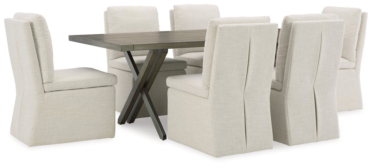 Krystanza Weathered Gray Dining Room Set by Ashley at Eve Furniture