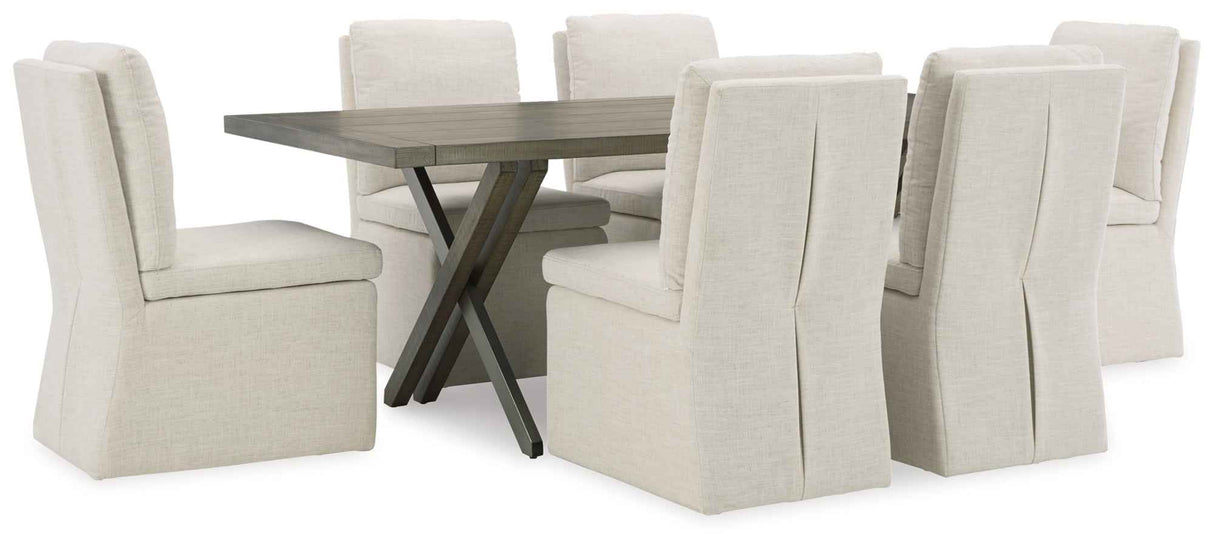 Krystanza Weathered Gray Dining Room Set by Ashley at Eve Furniture