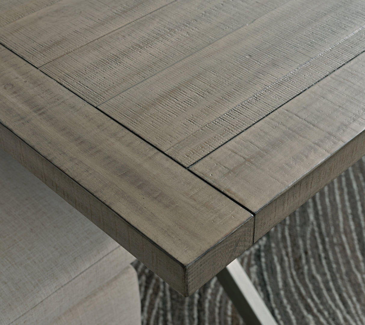 Krystanza Weathered Gray Dining Table by Ashley at Eve Furniture