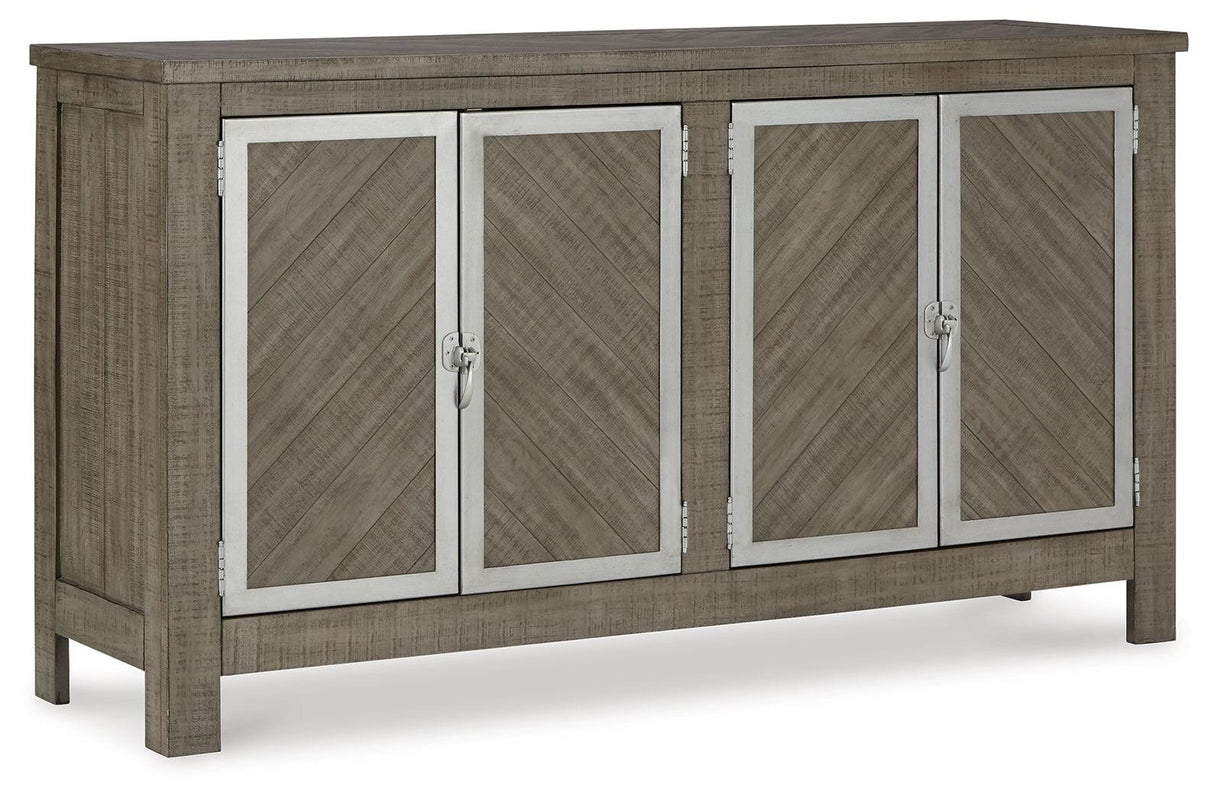 Krystanza Weathered Gray Dining Server by Ashley at Eve Furniture