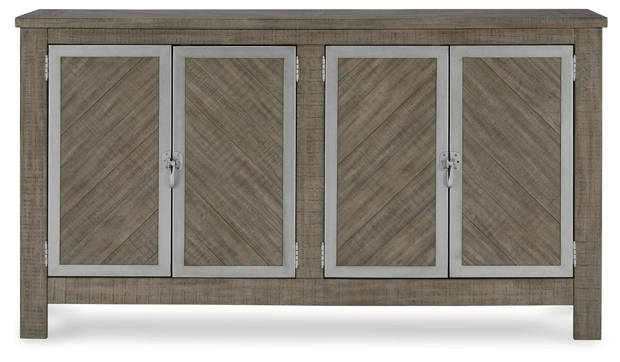 Krystanza Weathered Gray Dining Server by Ashley at Eve Furniture
