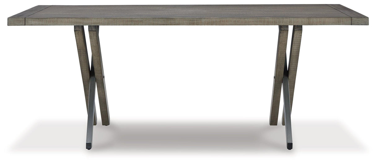 Krystanza Weathered Gray Dining Table by Ashley at Eve Furniture