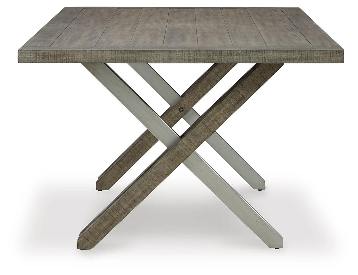 Krystanza Weathered Gray Dining Table by Ashley at Eve Furniture