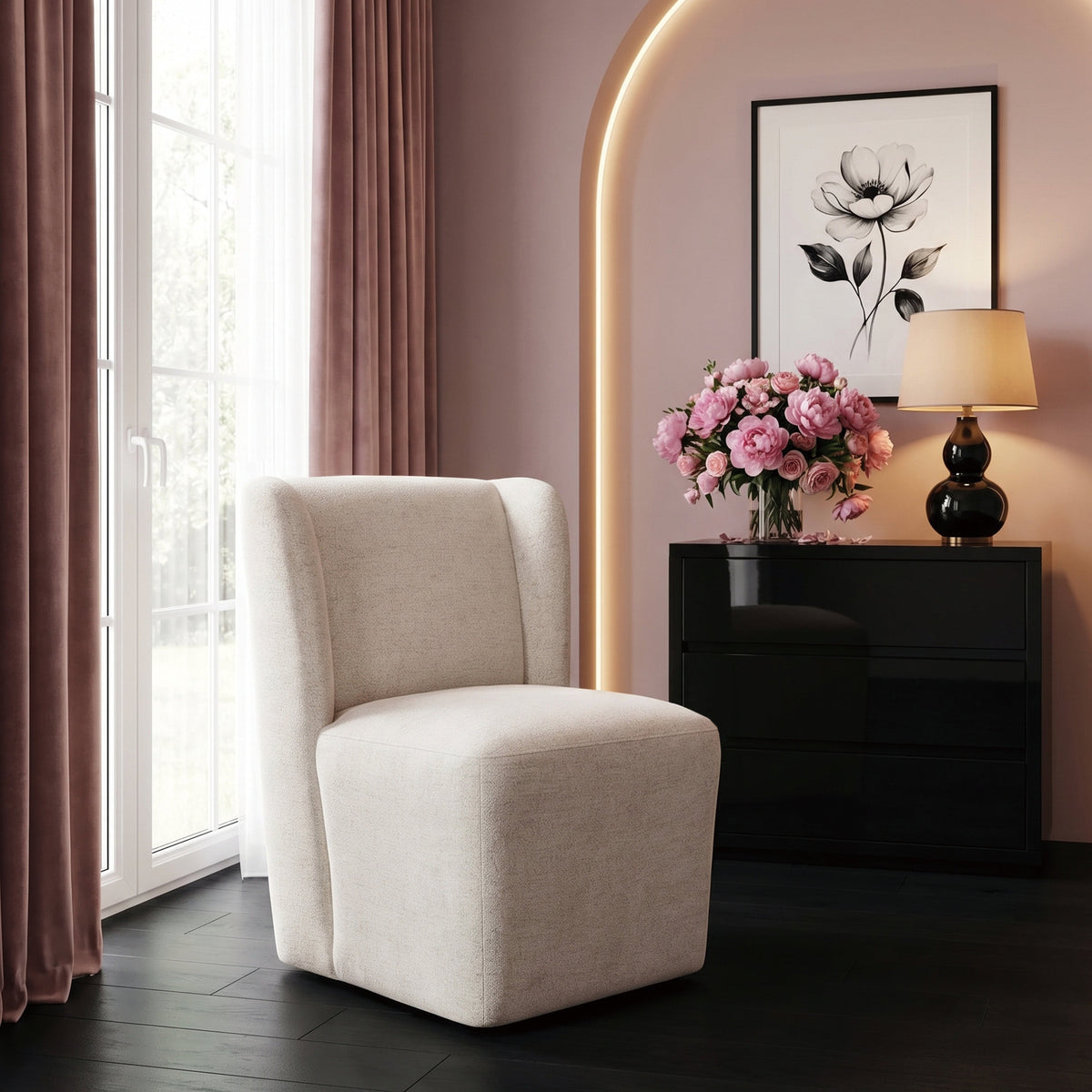 Kubo Beige Dining Chair by Homelegance at Eve Furniture