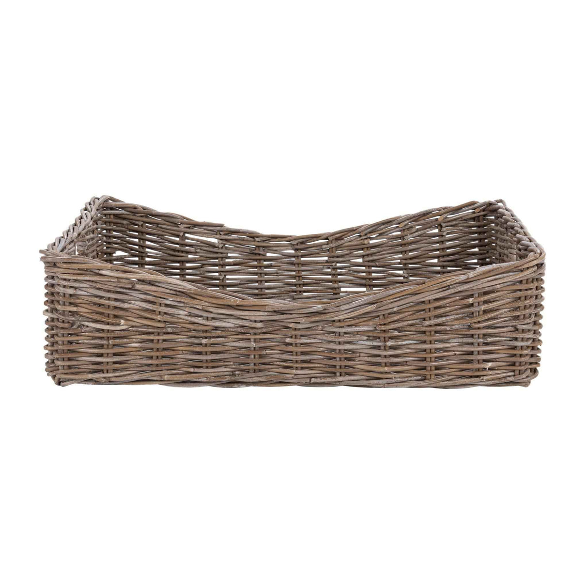 Kubu Rattan Gray Short Basket by Classic Home at Eve Furniture