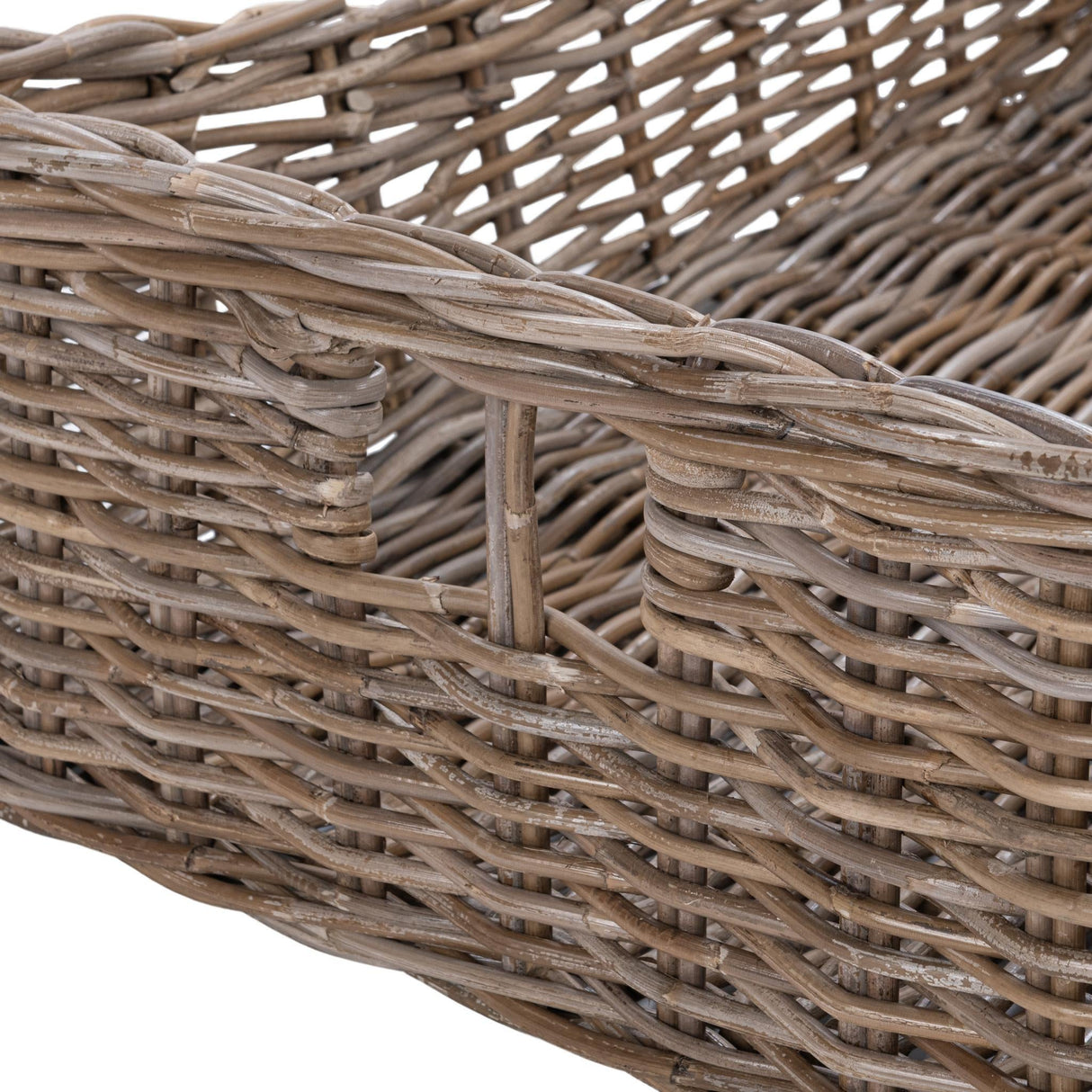 Kubu Rattan Gray Short Basket by Classic Home at Eve Furniture