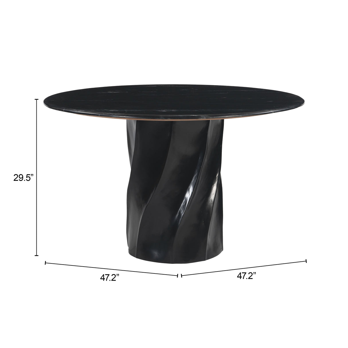 Kuro Black Dining Table by Zuomod at Eve Furniture