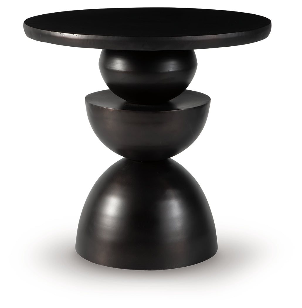 Kurtson Bronze Finish Accent Table by Ashley at Eve Furniture