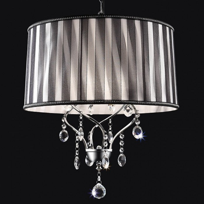 Arya Black, Chrome Ceiling Lamp