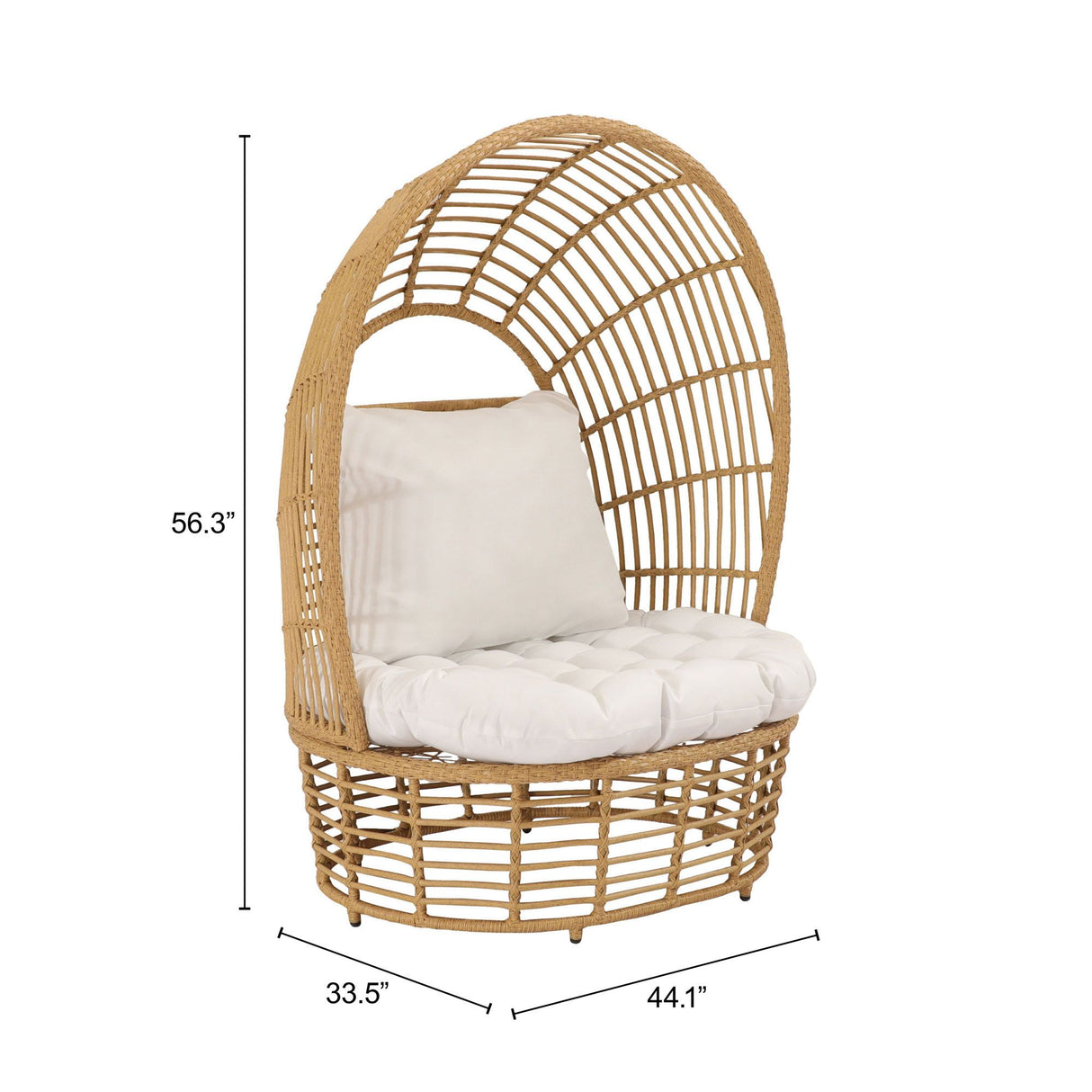 La Jolla Accent Chair White by Zuomod at Eve Furniture