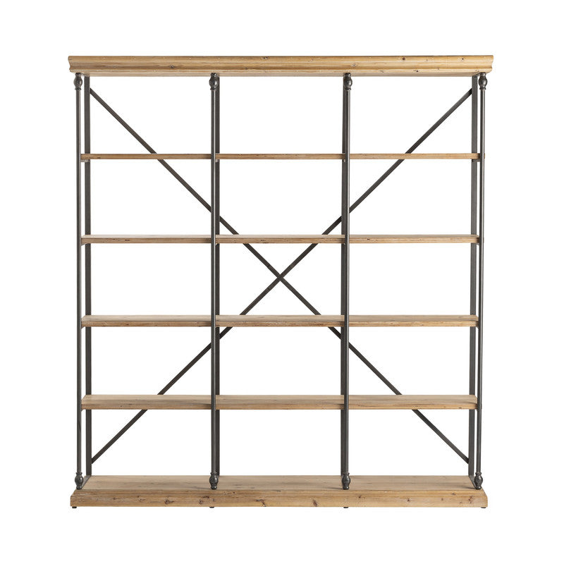 La Salle Brown/Black Bookshelf by Crestview at Eve Furniture