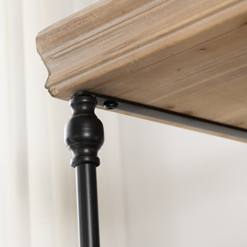 La Salle Natural/Black Bookshelf by Crestview at Eve Furniture