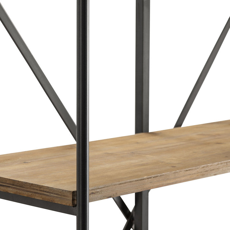La Salle Natural/Black Bookshelf by Crestview at Eve Furniture