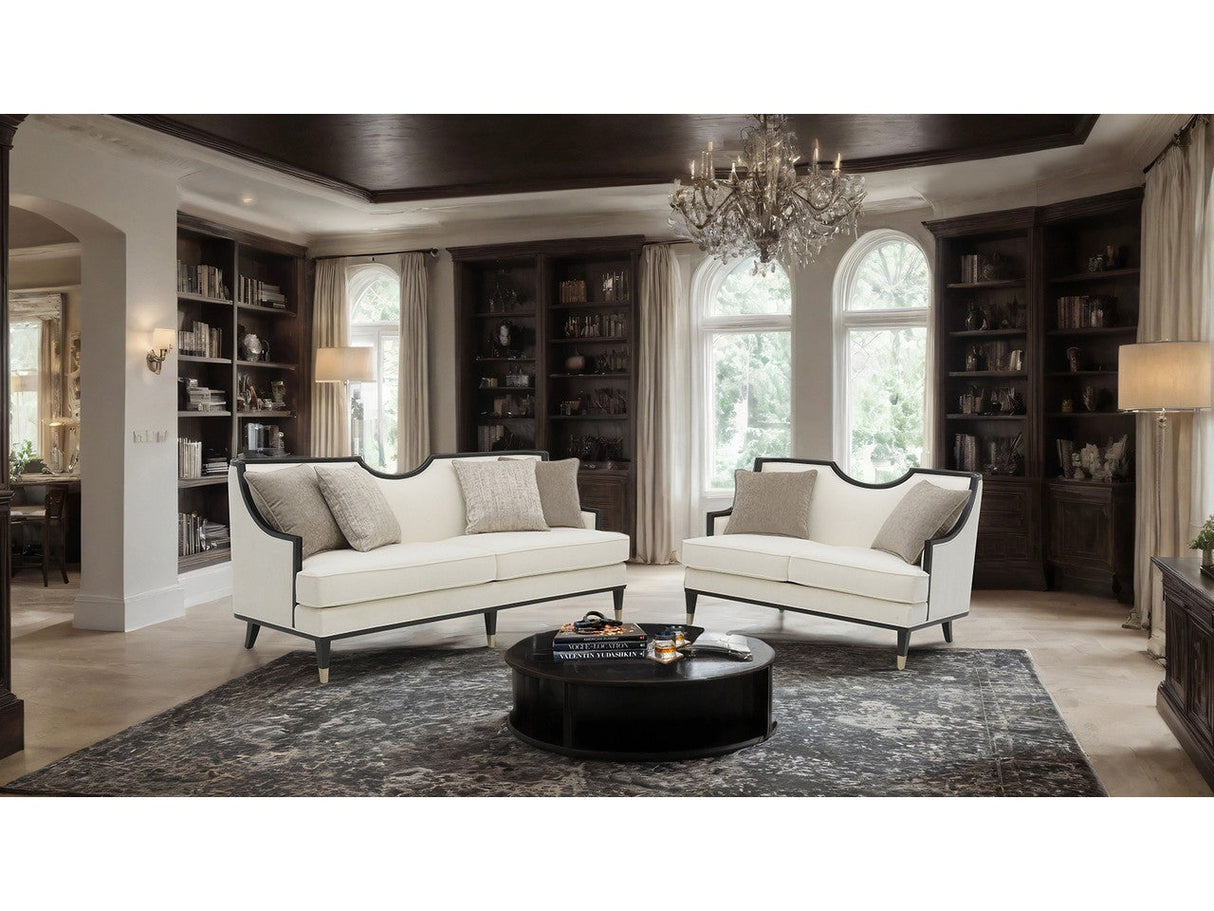La Salle White Sofa & Loveseat by Furniture of America at Eve Furniture