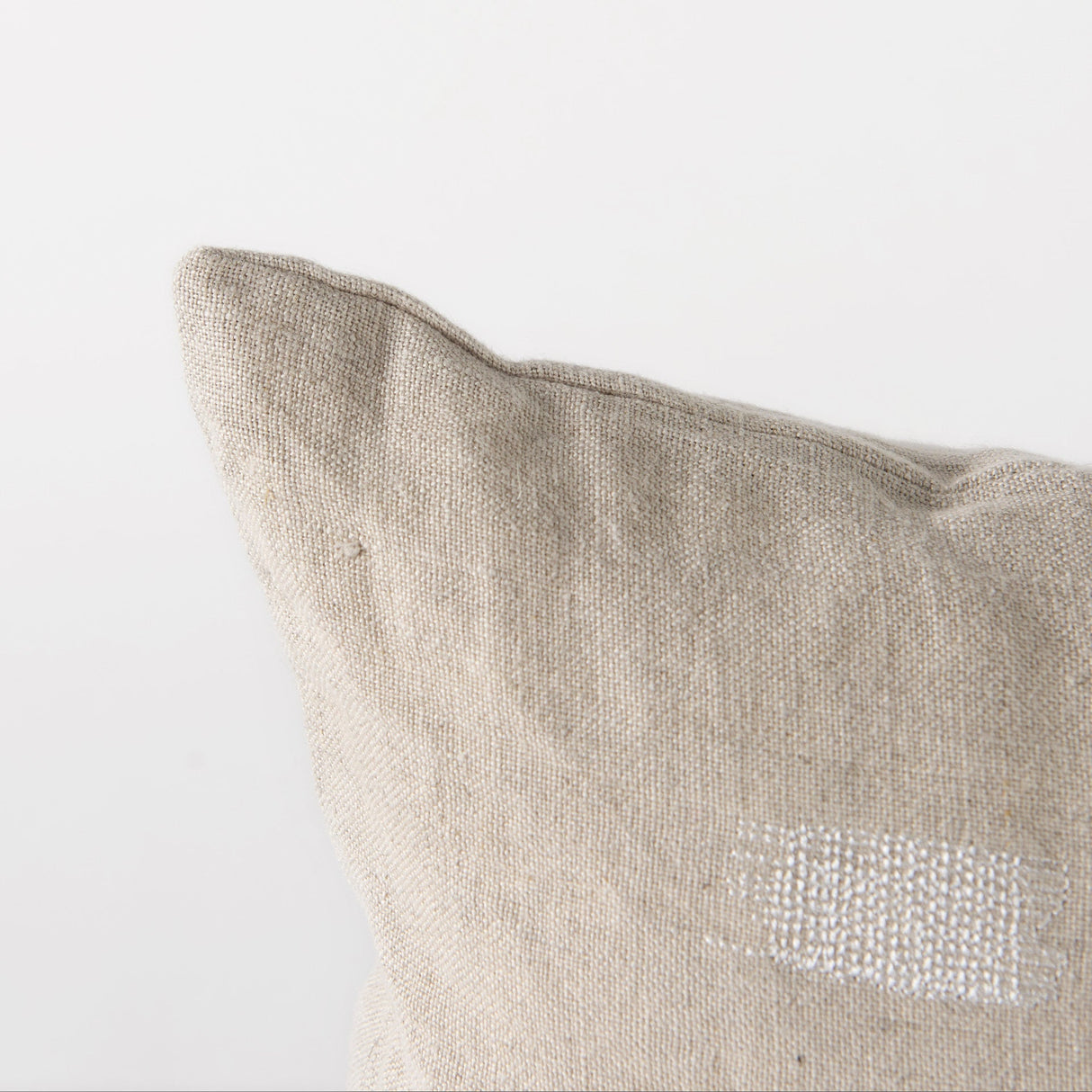 Lacey Beige/White Decorative Pillow Cover w/Non-Allergen Filler, Set of 2 by Mercana at Eve Furniture