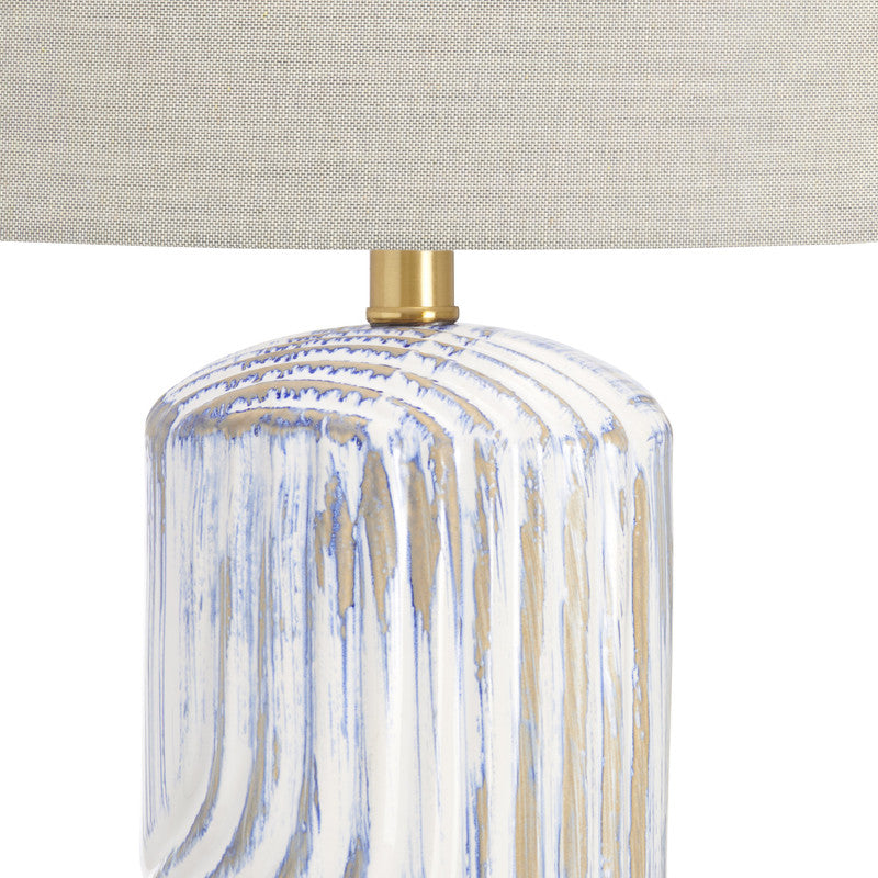 Lachlan White/Gold Table Lamp (Set of 2) by Crestview at Eve Furniture
