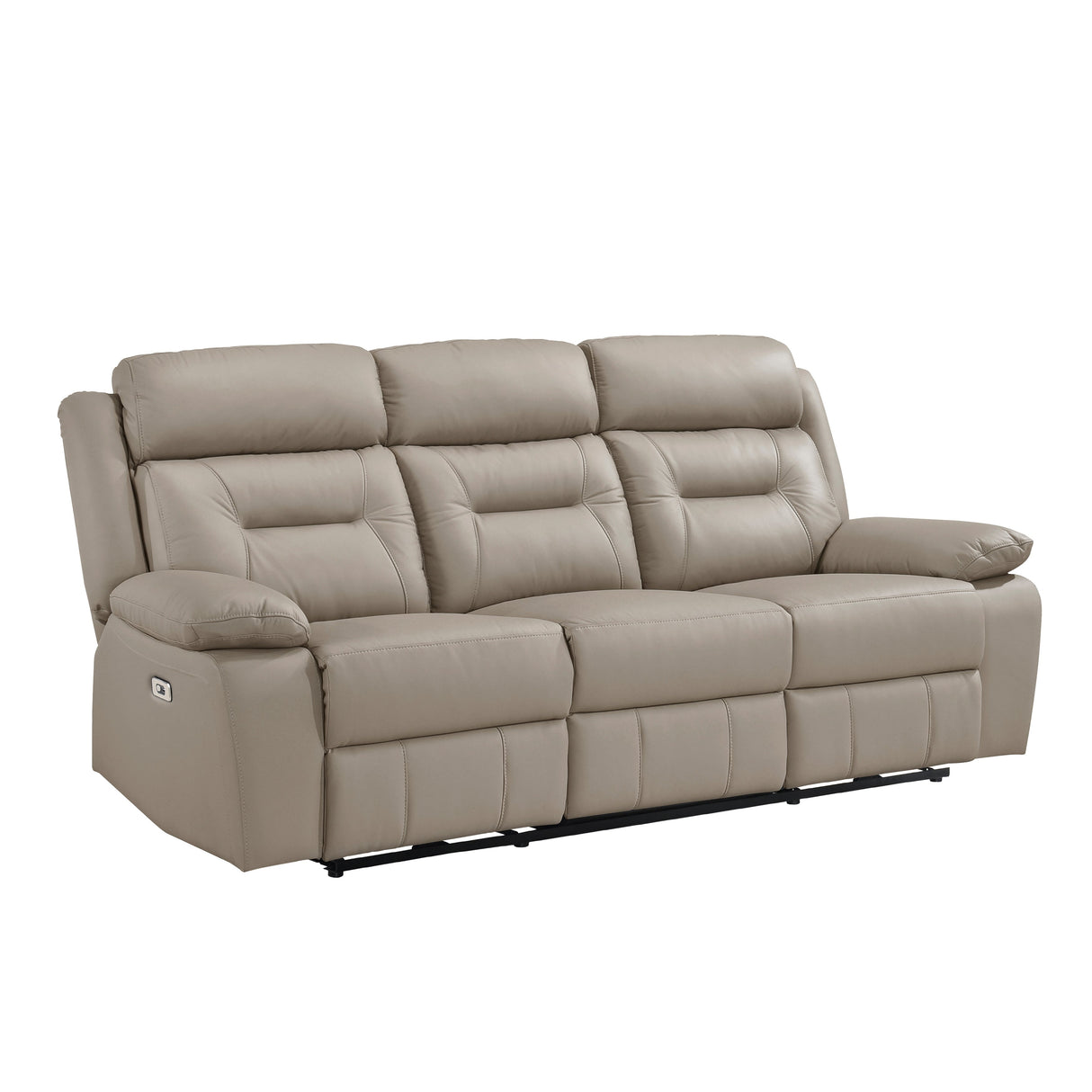 Laconia Latte Leather Power Double Reclining Living Room Set by Homelegance at Eve Furniture