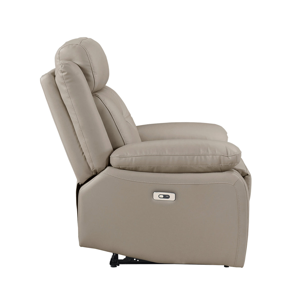 Laconia Latte Leather Power Reclining Chair by Homelegance at Eve Furniture