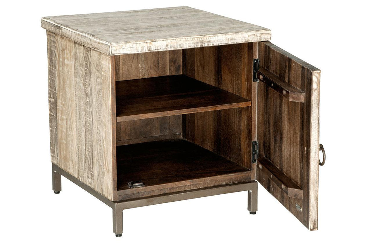 Laddford Whitewash Accent Cabinet by Ashley at Eve Furniture