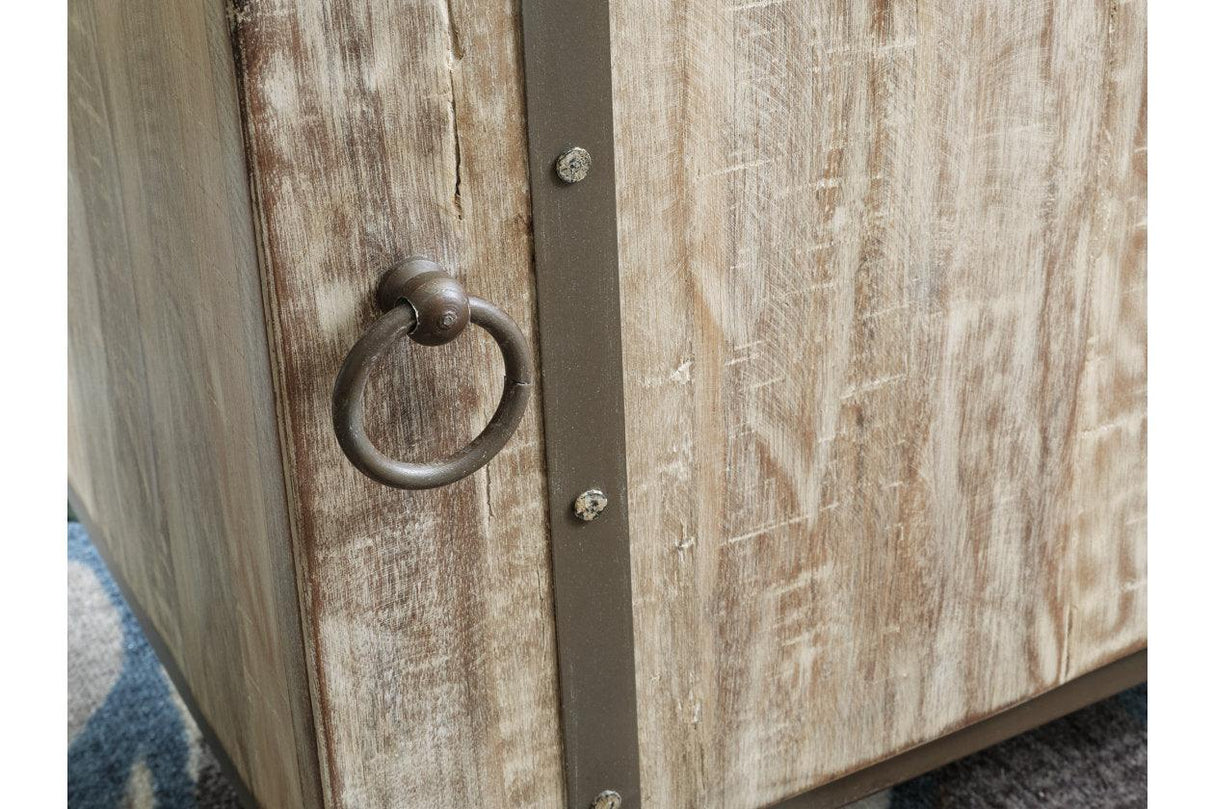 Laddford Whitewash Accent Cabinet by Ashley at Eve Furniture