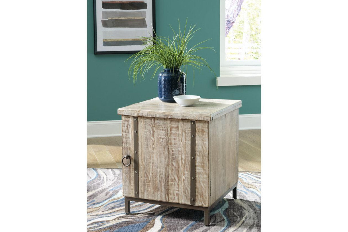 Laddford Whitewash Accent Cabinet by Ashley at Eve Furniture