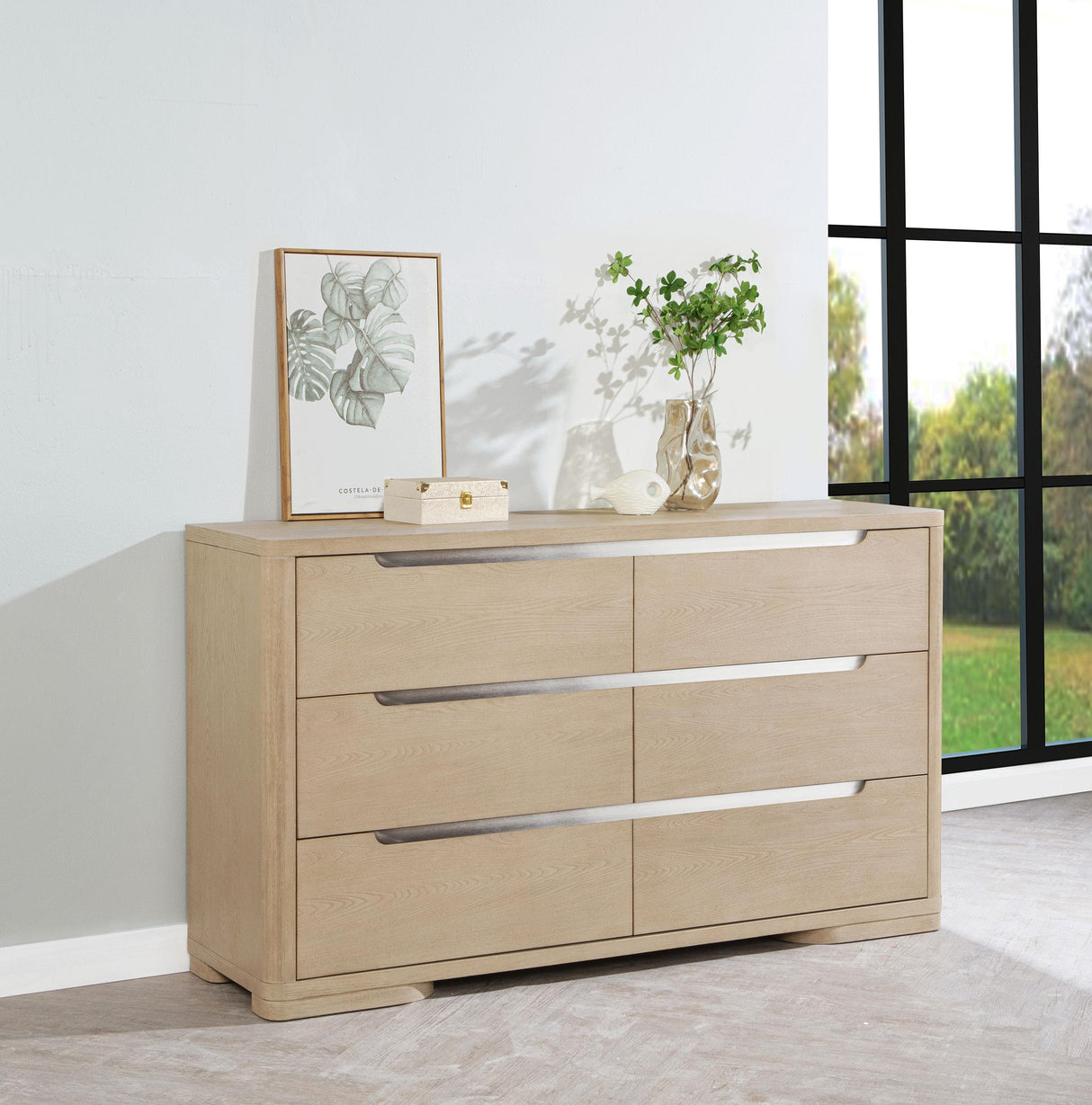 Ladera Light Elm 6-Drawer Bedroom Dresser by Coaster at Eve Furniture