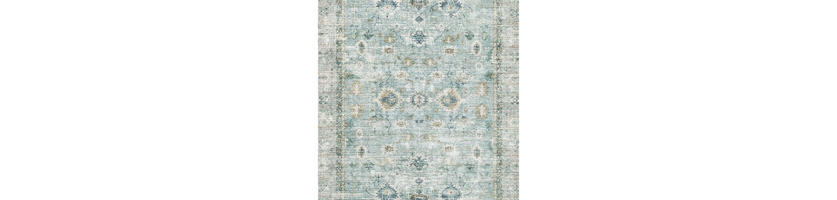 Ladstoney Teal/Beige/Ochre Large Rug by Ashley at Eve Furniture