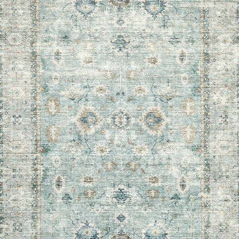 Ladstoney Teal/Beige/Ochre Medium Rug by Ashley at Eve Furniture