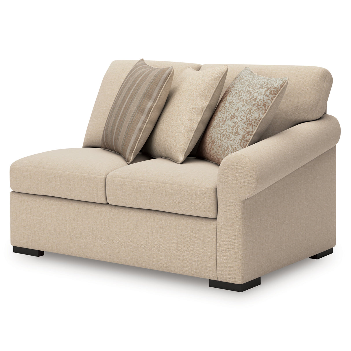 LadyMae Brown and Beige 2-Piece Left Arm Facing Chaise Sectional by Ashley at Eve Furniture