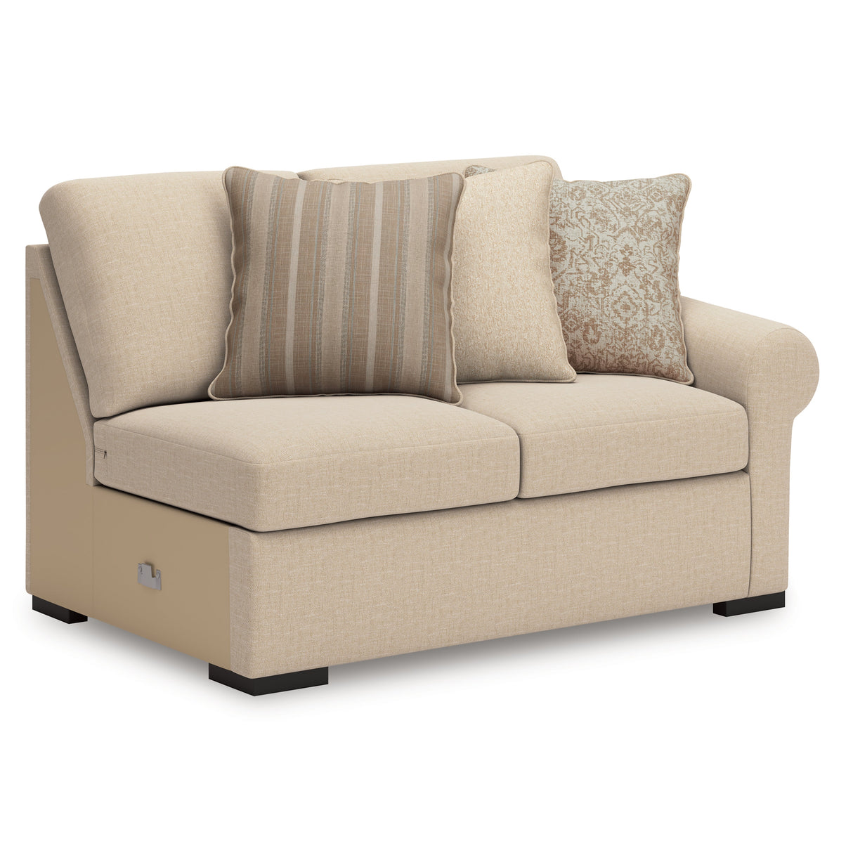 LadyMae Brown and Beige 5-Piece Left Arm Facing Chaise Sectional by Ashley at Eve Furniture
