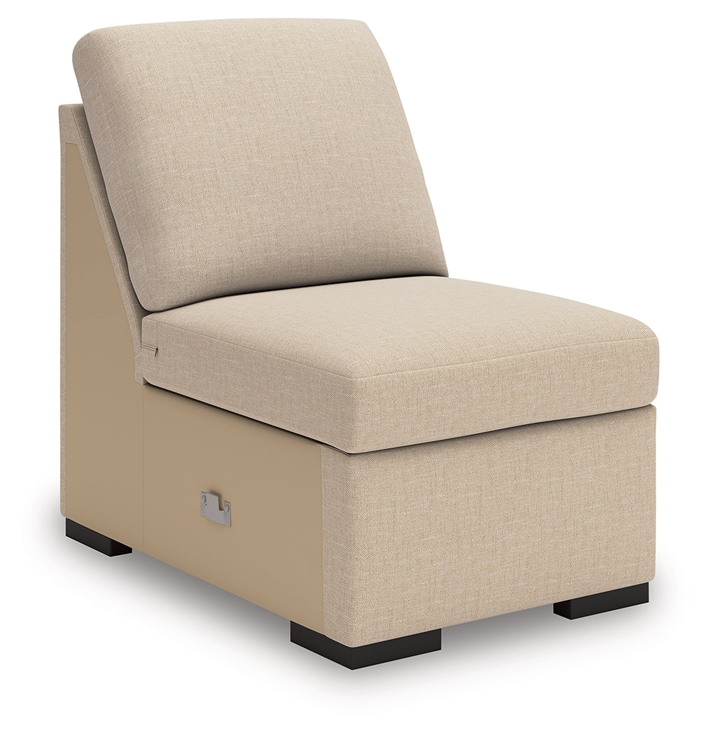 LadyMae Brown and Beige 5-Piece Right Arm Facing Chaise Sectional by Ashley at Eve Furniture