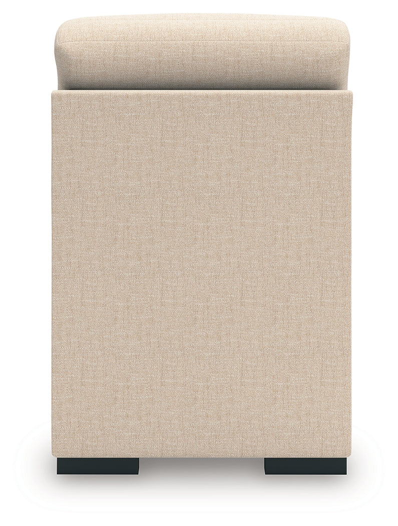 LadyMae Twill Armless Chair by Ashley at Eve Furniture