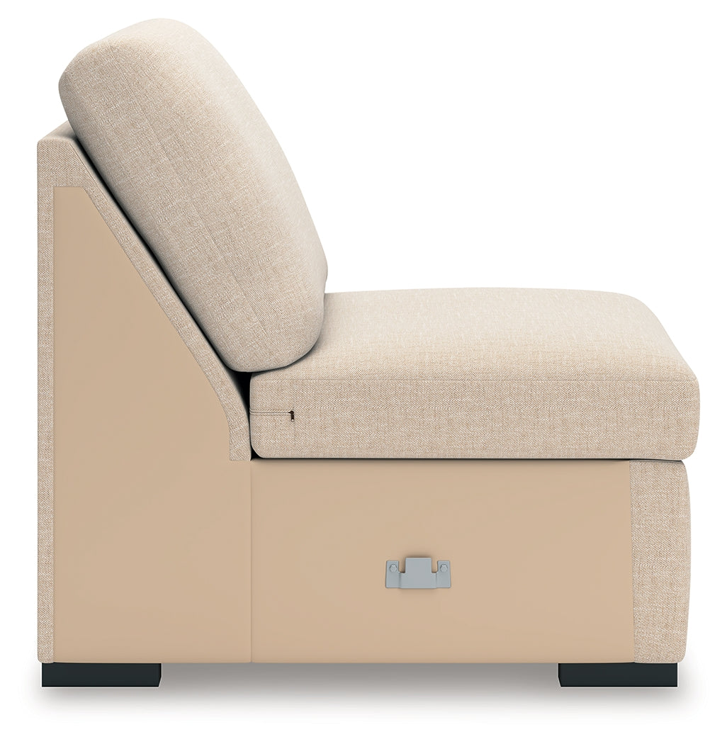 LadyMae Twill Armless Chair by Ashley at Eve Furniture