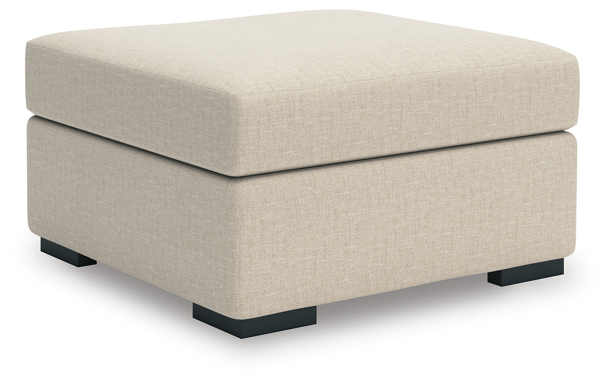 LadyMae Twill Oversized Accent Ottoman by Ashley at Eve Furniture