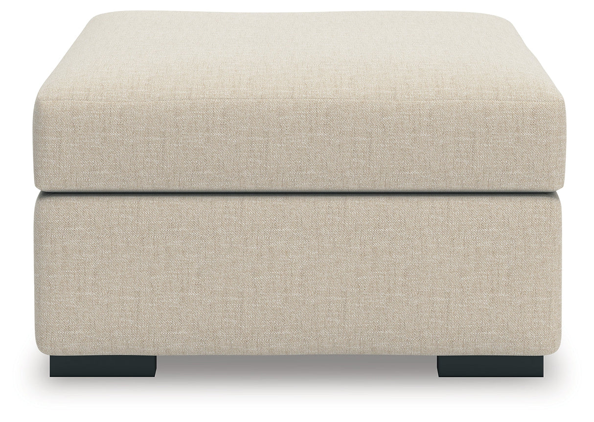 LadyMae Twill Oversized Accent Ottoman by Ashley at Eve Furniture