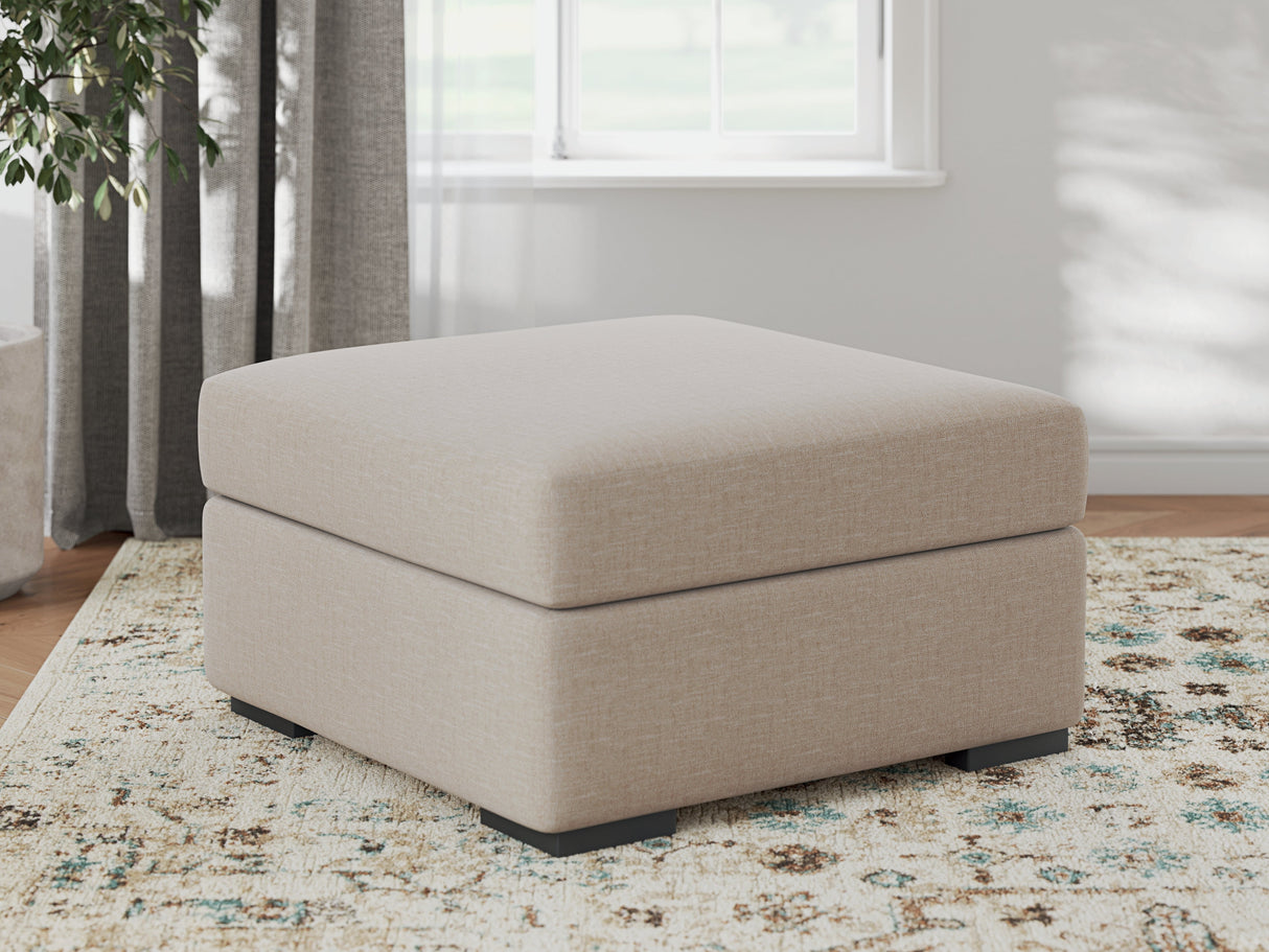 LadyMae Twill Oversized Accent Ottoman by Ashley at Eve Furniture