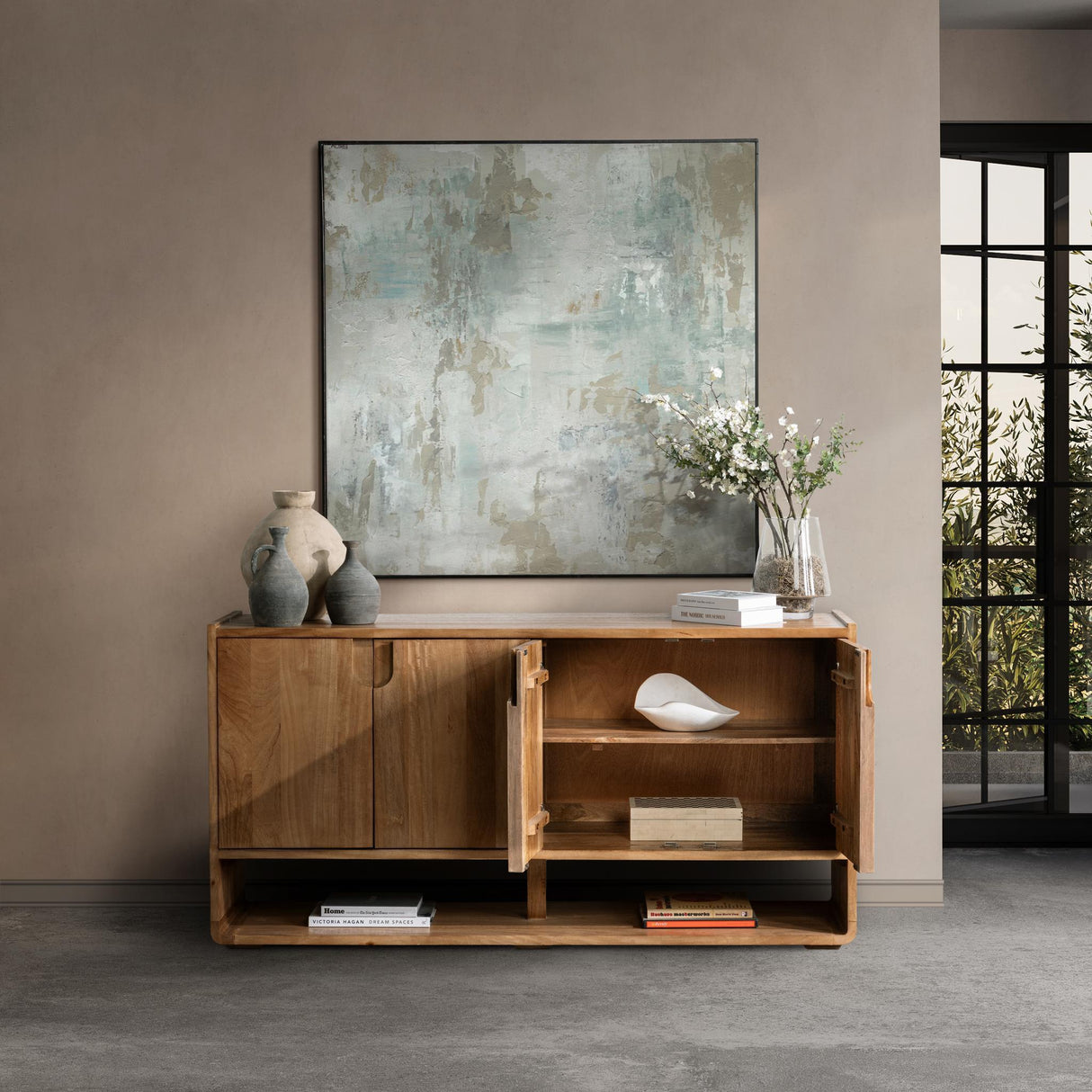 Laguna 4 Door Buffet - Natural Maple by Classic Home at Eve Furniture