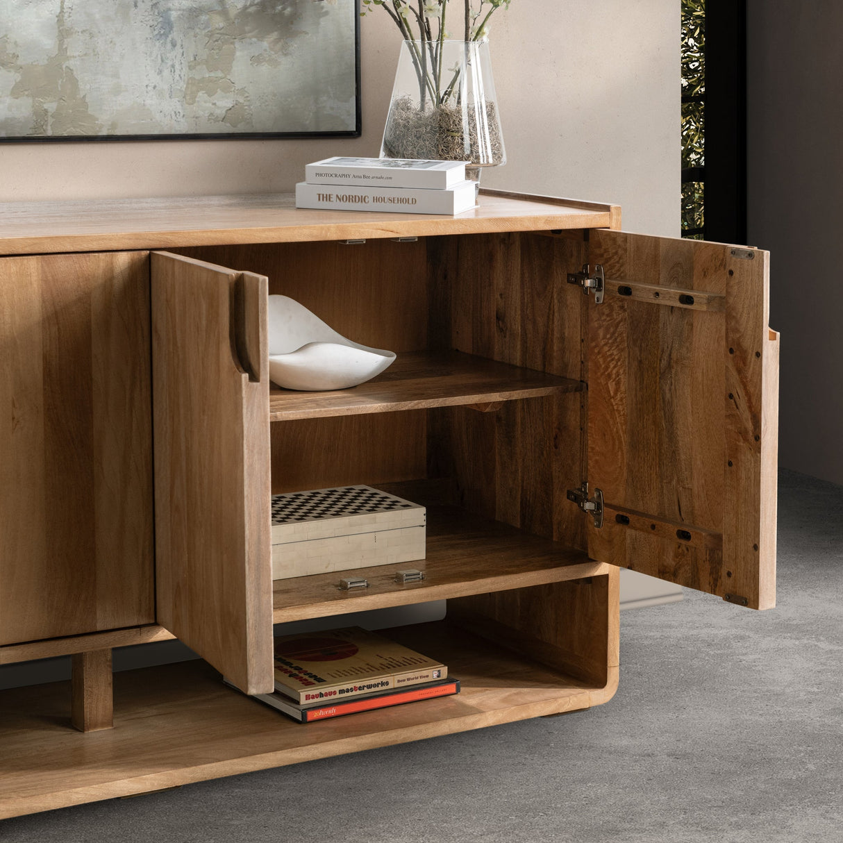 Laguna Natural Maple 4 Door Buffet by Classic Home at Eve Furniture