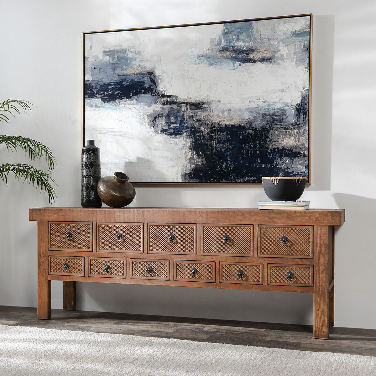Lahey 11 Drawer Console Table by Classic Home at Eve Furniture