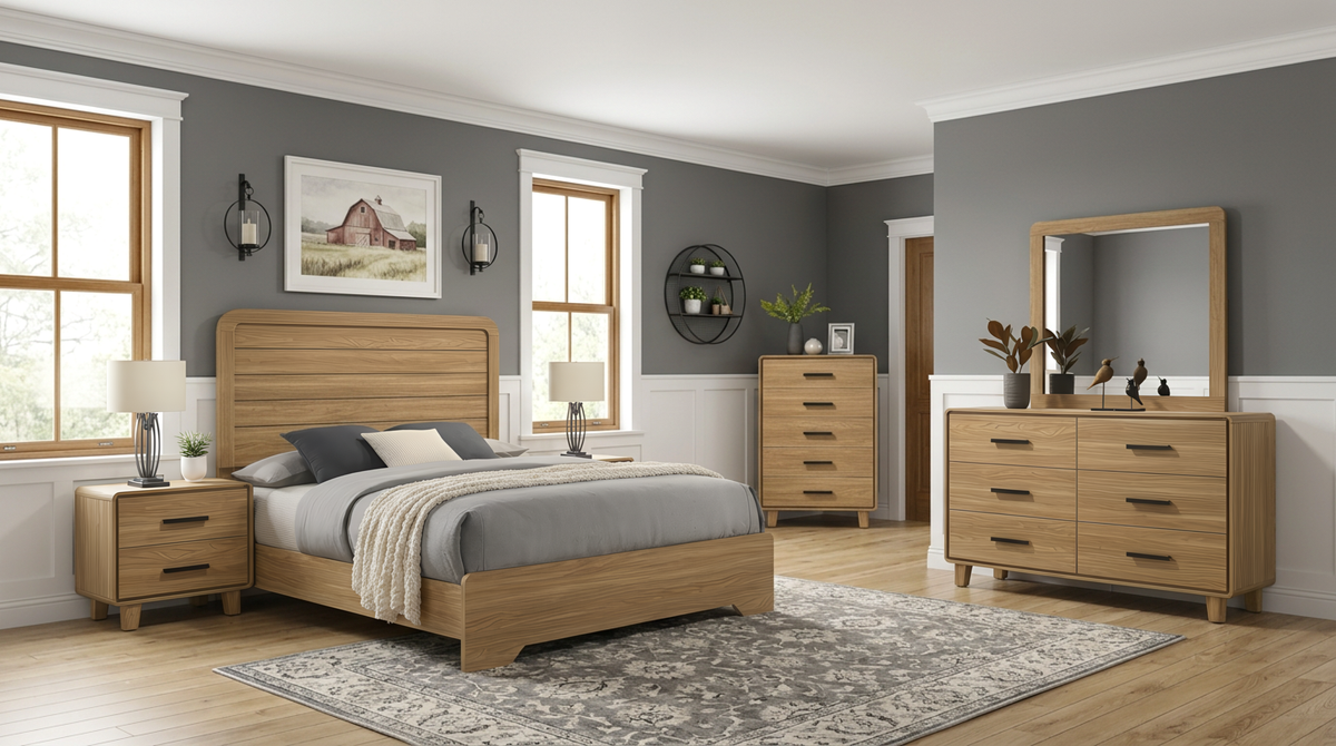 Laja Natural Platform Bedroom Set