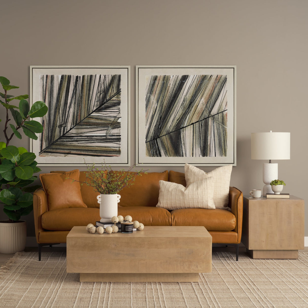 Lake Como Sofa In Black and Tan by Mercana at Eve Furniture