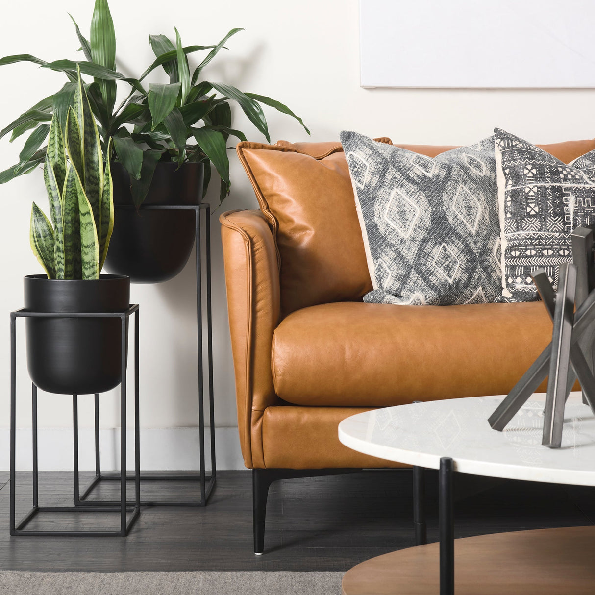 Lake Como Sofa In Black and Tan by Mercana at Eve Furniture