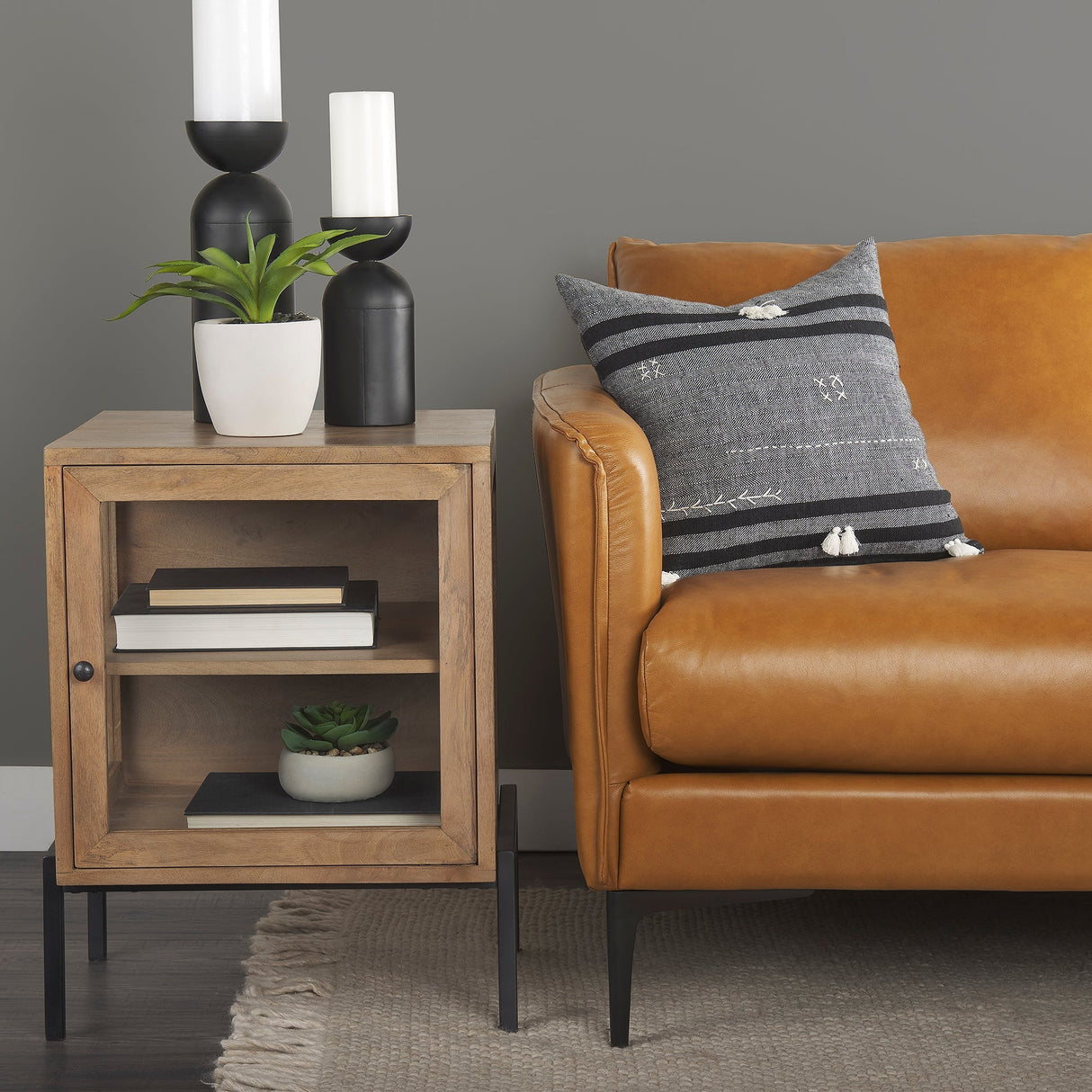 Lake Como Sofa In Black and Tan by Mercana at Eve Furniture