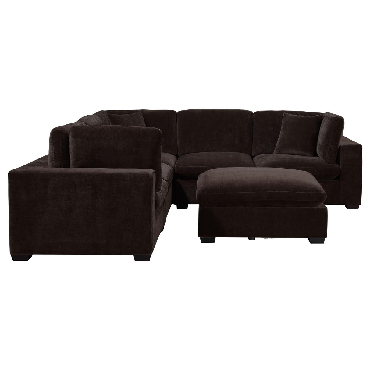 Lakeview Dark Chocolate 6-Piece Upholstered Modular Sectional Sofa by Coaster at Eve Furniture